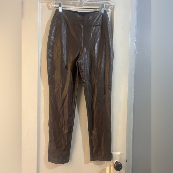 Tuckernuck Brown Leather / Pleather Leggings S - Picture 6 of 9
